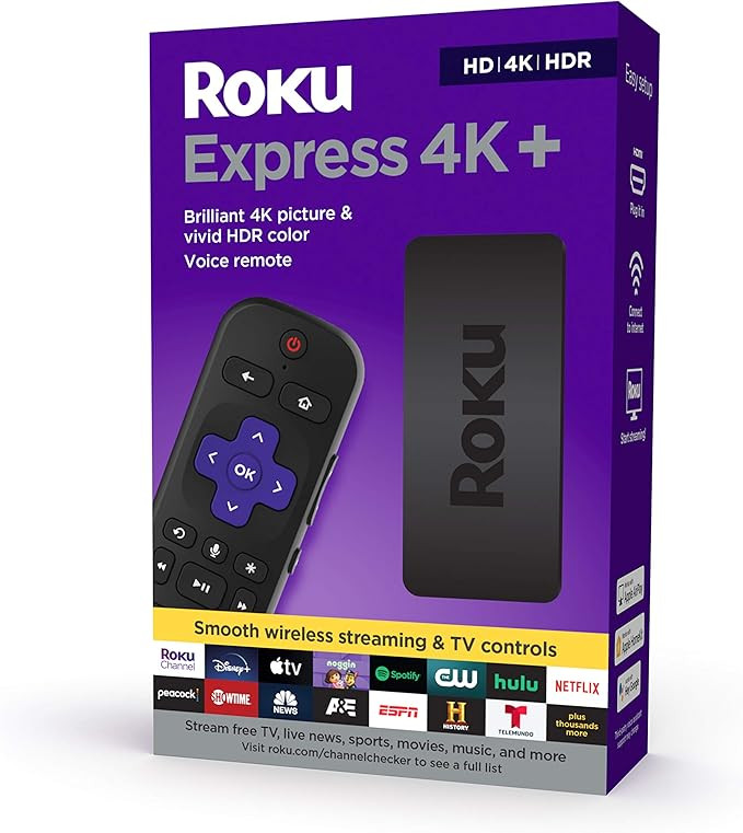 Roku Express 4K+ 2021 | Streaming Media Player HD/4K/HDR with Smooth Wireless Streaming and Roku ... | Amazon (US)
