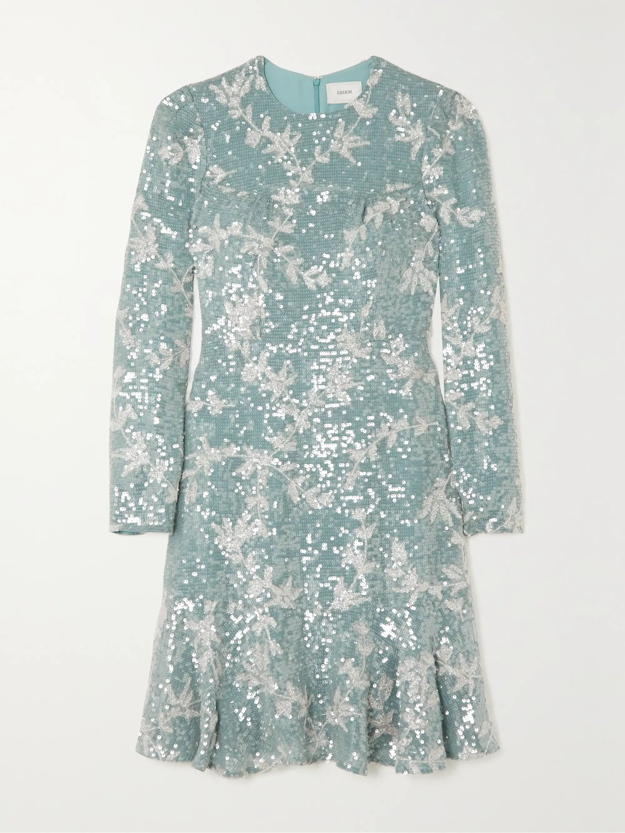 Bette sequined embroidered crepe mini dress | NET-A-PORTER (US)