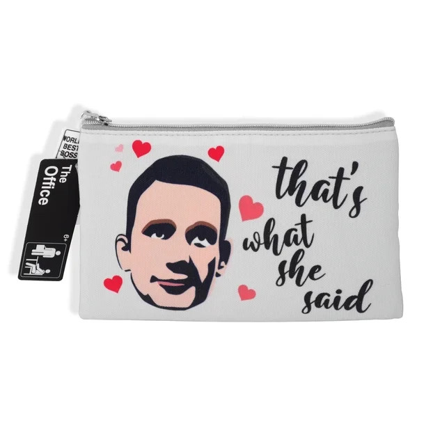 The Office Valentine's Day Canvas Zipper Pouch, 8 in W x 5 in H, White, Unisex, Ages 6+ - Walmart... | Walmart (US)