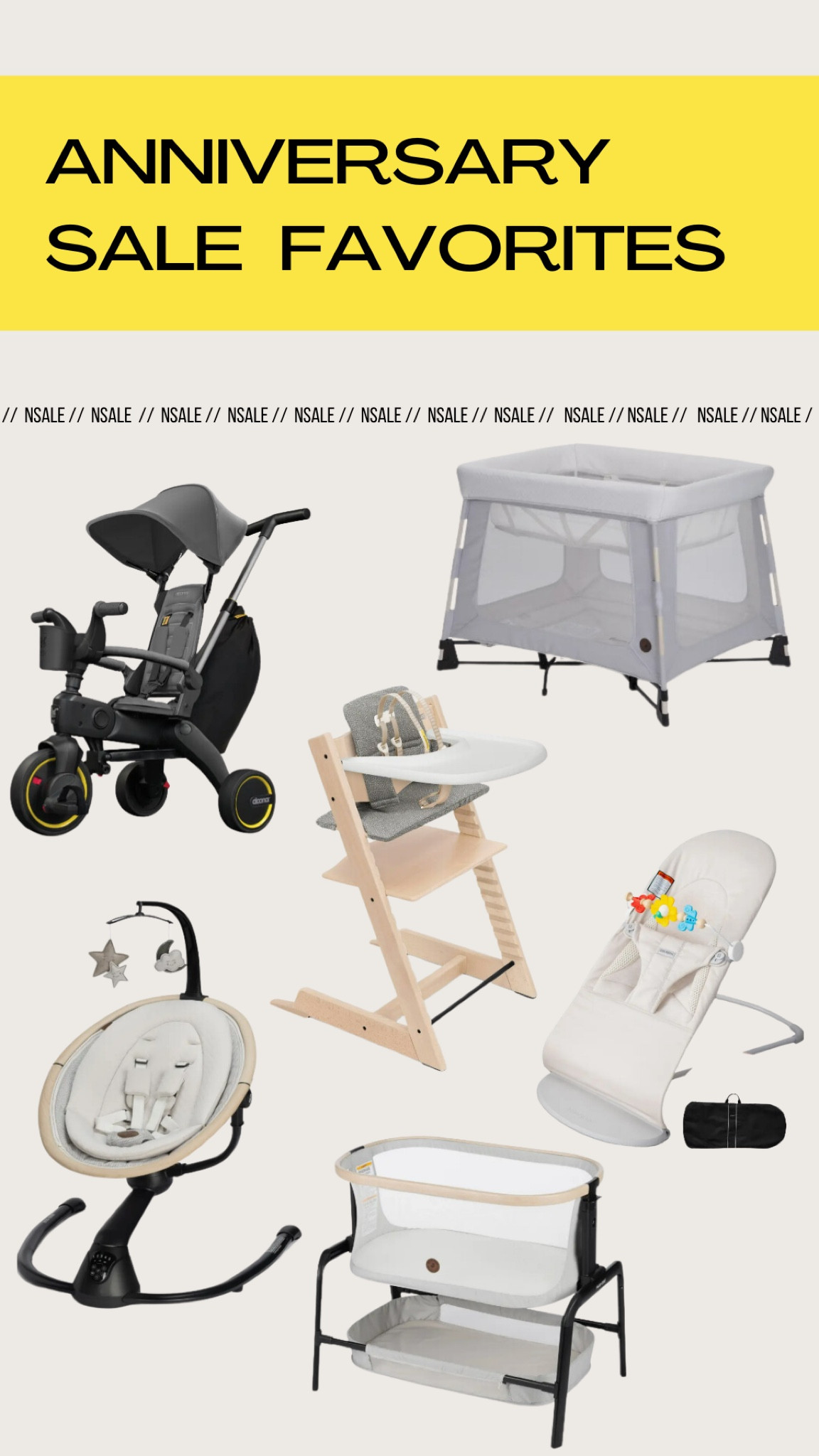 Nordstrom // anniversary sale // baby must haves // newborn // toddler // toys // bike // bouncer // baby bjorn // swing // pack n play // highchair // bassinet 

#LTKbaby #LTKkids #LTKsalealert