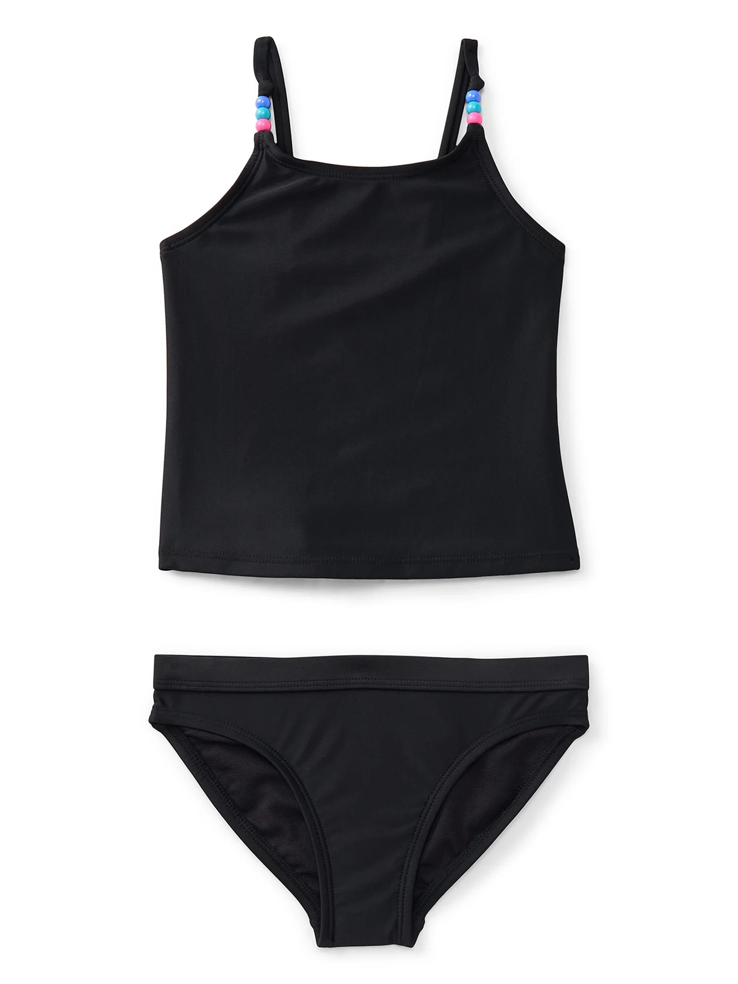 Wonder Nation Girls Everyday Tankini Swim Set with UPF 50+, 2-Piece, Sizes 4-18 & Plus | Walmart (US)