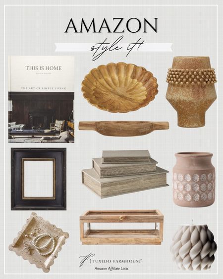 Amazon - Style it!

Fun finds that would be at home adorning your coffee table, mantle, of bookshelves!

Seasonal, home decor, summer, coffee table, candles, vases, bowls, boxes, frames, books

#LTKHome #LTKSeasonal #LTKFindsUnder50
