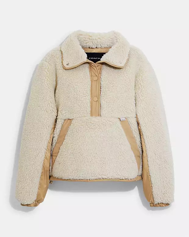 Sherpa Pull Over In Recycled Polyester | Coach Outlet US