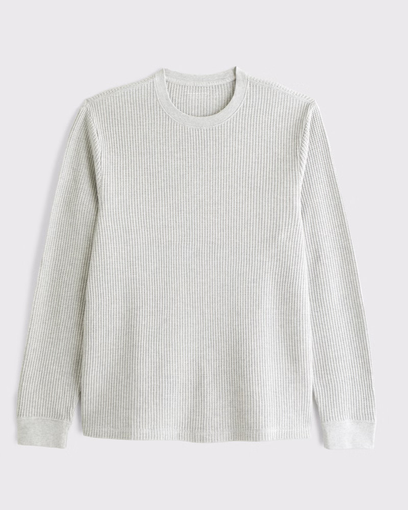 Men's Long-Sleeve Classic Waffle Tee | Men's Tops | Abercrombie.com | Abercrombie & Fitch (US)