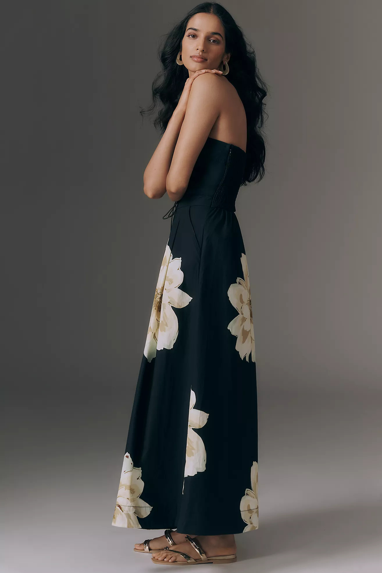 Maeve Strapless Waisted Maxi Dress | Anthropologie (US)