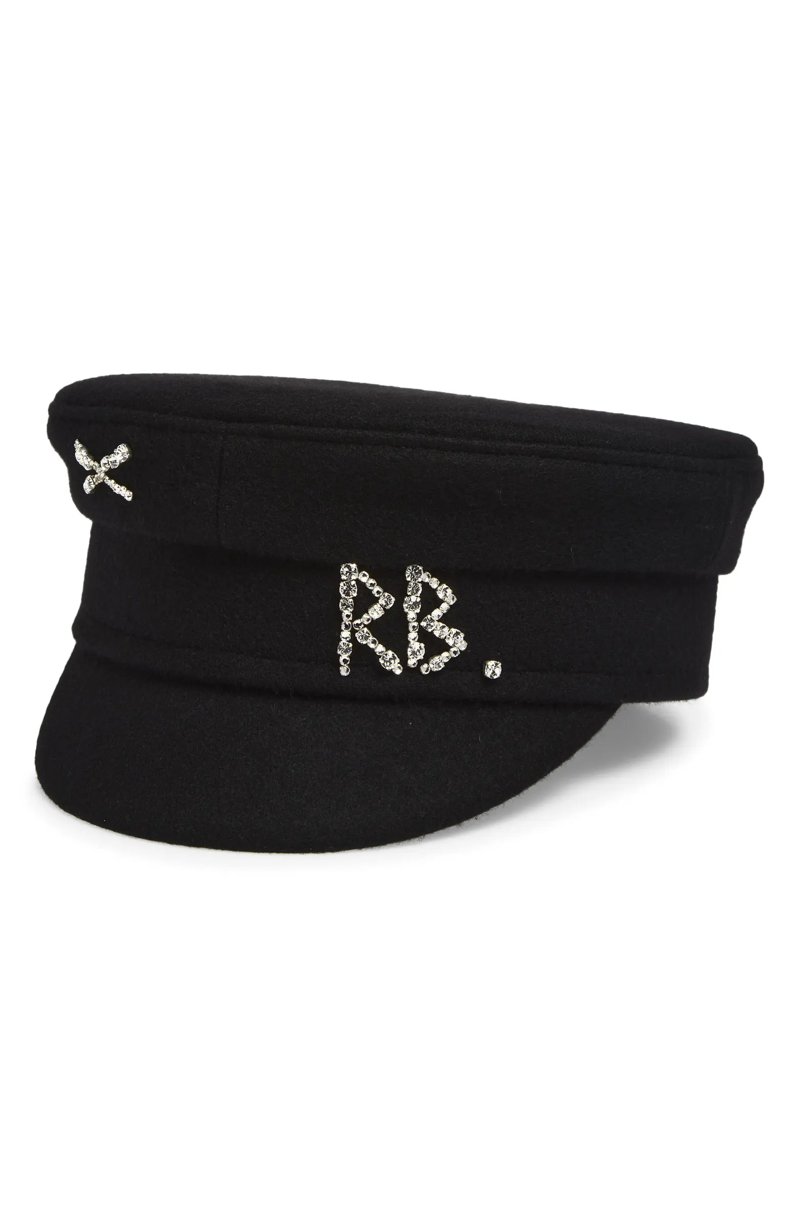 Ruslan Baginskiy Crystal Embellished Wool Baker Boy Cap | Nordstrom | Nordstrom