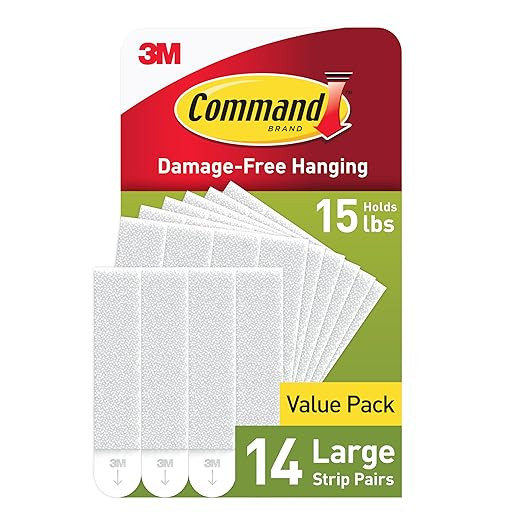 Command 15 lb Large Picture Hanging Strips 14 Pairs (28 Strips), Damage-Free Hanging Picture Hang... | Amazon (US)