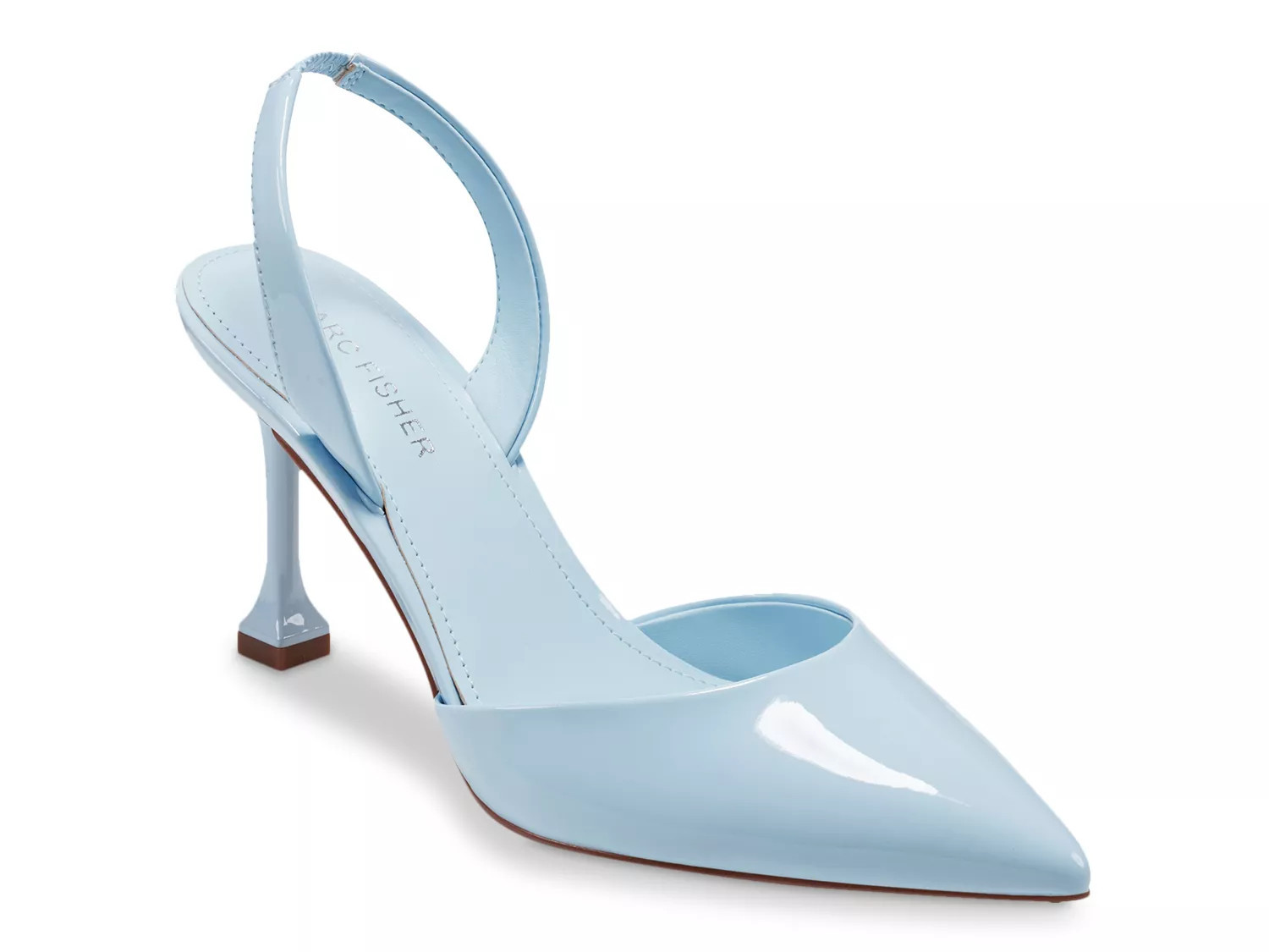 Marc Fisher Hadya Pump | Women's | Light Blue Patent Synthetic | Size 8.5 | Heels | Pumps | Slingback | DSW