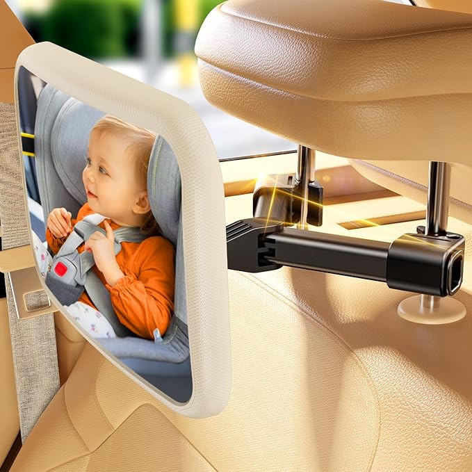 Baby Car Mirror for Baby Hook Clip Design Never Shake Baby Mirror for Car Seat Rear Facing Easy I... | Amazon (US)