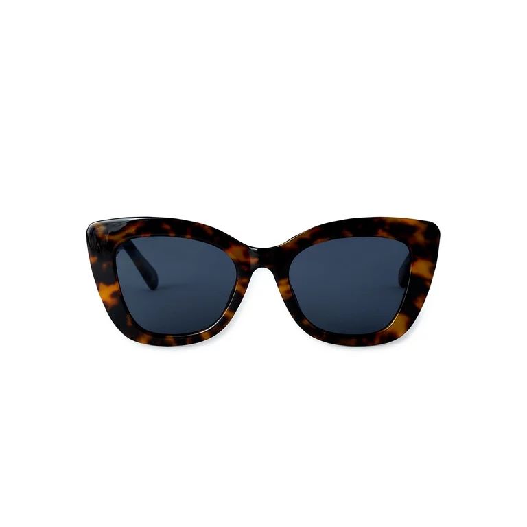 Scoop Ladies Cat Eye Faux Tortoise Sunglasses | Walmart (US)