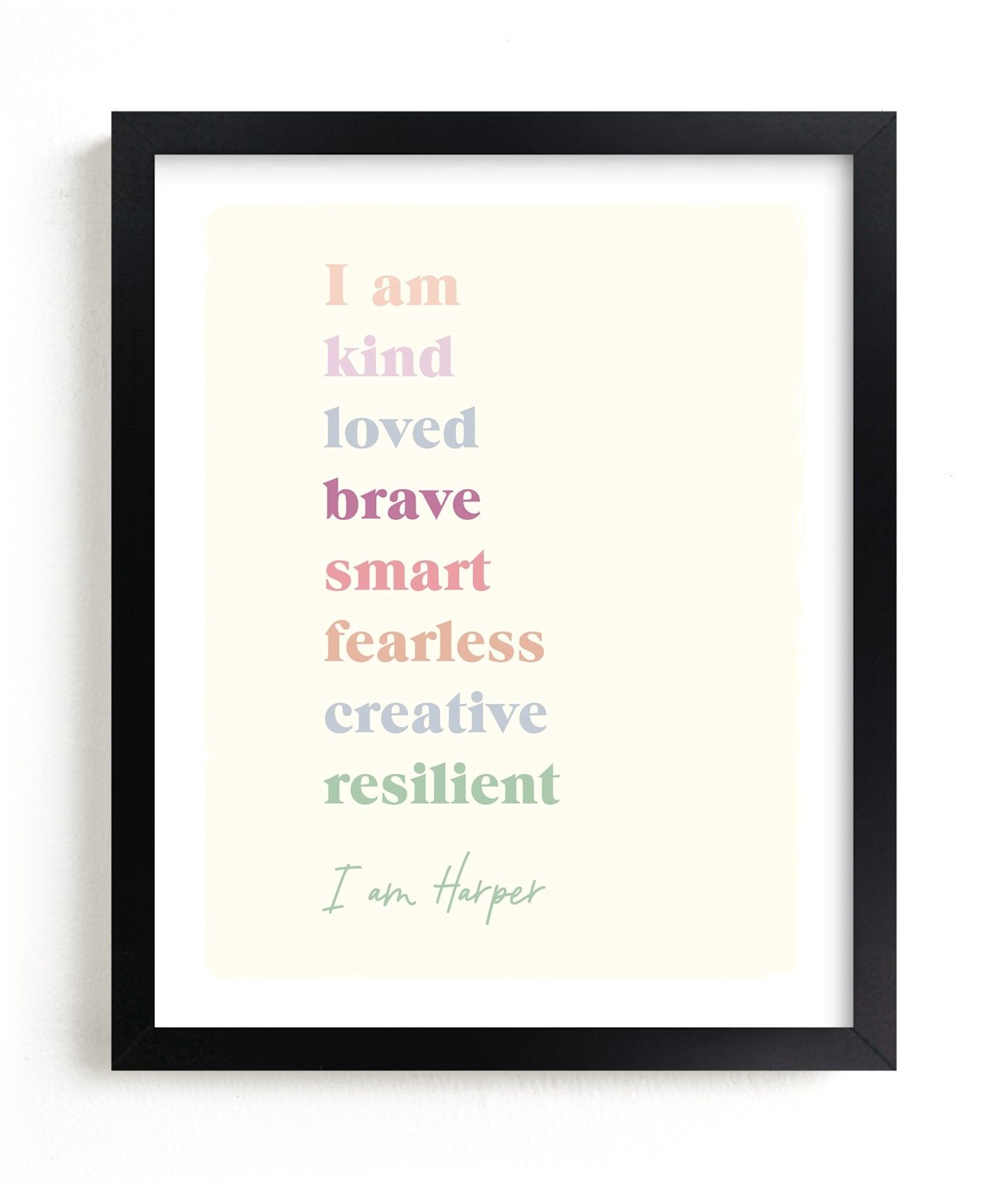 "Positive Affirmations" - Custom Open Edition Children's Art Print by Nazia Hyder. | Minted