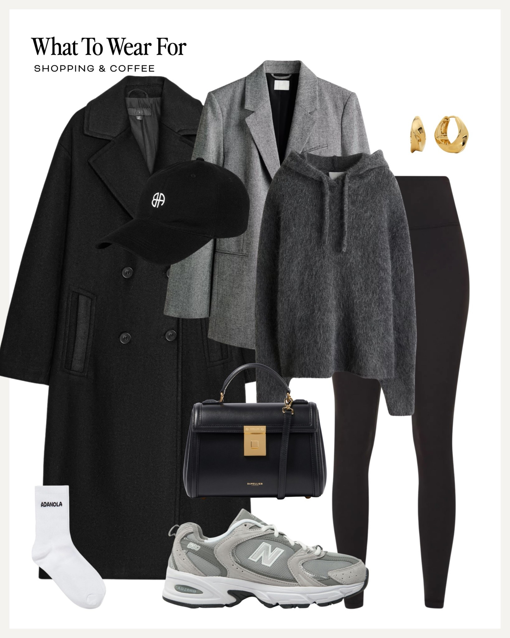 Shopping & coffee ☕️ 

Black leggings / black wool coat / grey blazer / mohair hoodie / new balance trainers / athleisuree

#LTKuk #LTKstyletip #LTKwinter