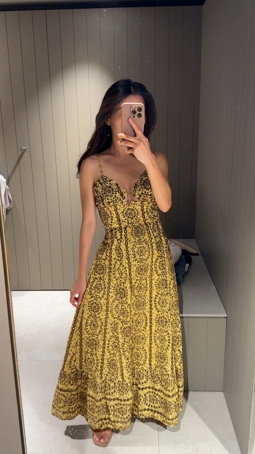 Such a pretty embroidered dress! Mostly cotton as well. Trying on XS with no bra. Tied and stretch in the back 

Crocs sandals 5 size down if between

Summer vacation dress , Europe Italy trip style , yellow brown cotton dress , wedding guest outfit

#LTKPetite #LTKWedding