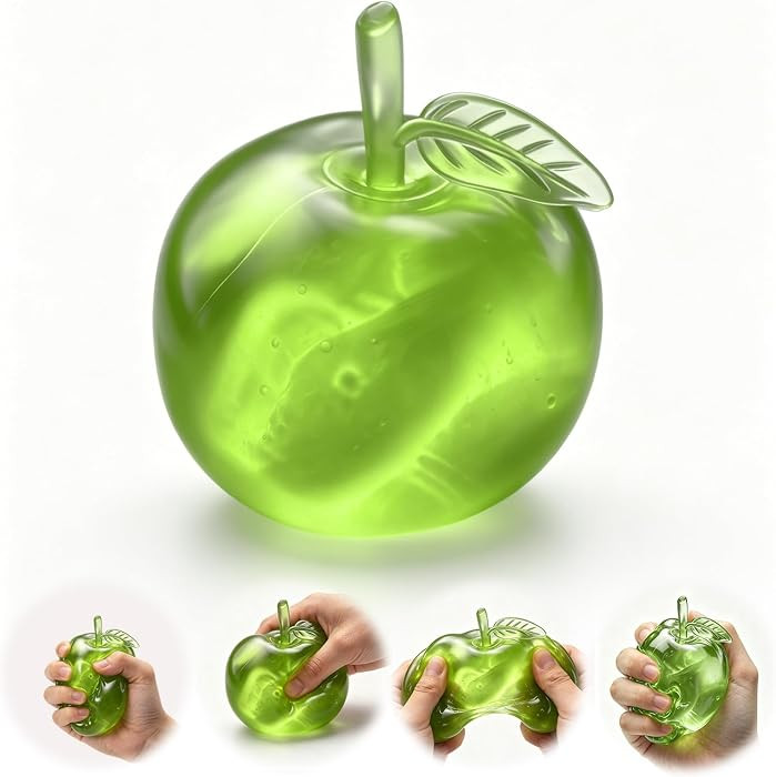 Stress Relief Toy, Apple Squishy, Squishy Apple Slow Rising Fruit Squishies, Clear Cute Fruit Str... | Amazon (US)