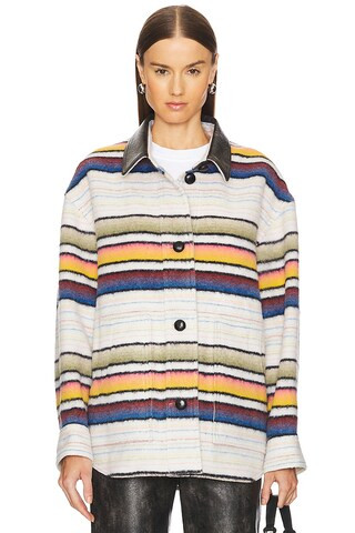 Isabel Marant Etoile Dayvi Overshirt in Multicolor from Revolve.com | Revolve Clothing (Global)