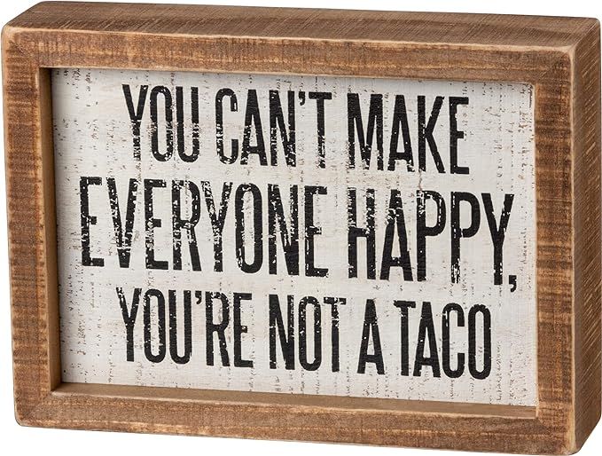Primitives by Kathy Inset Box Sign - You're Not A Taco | Amazon (US)