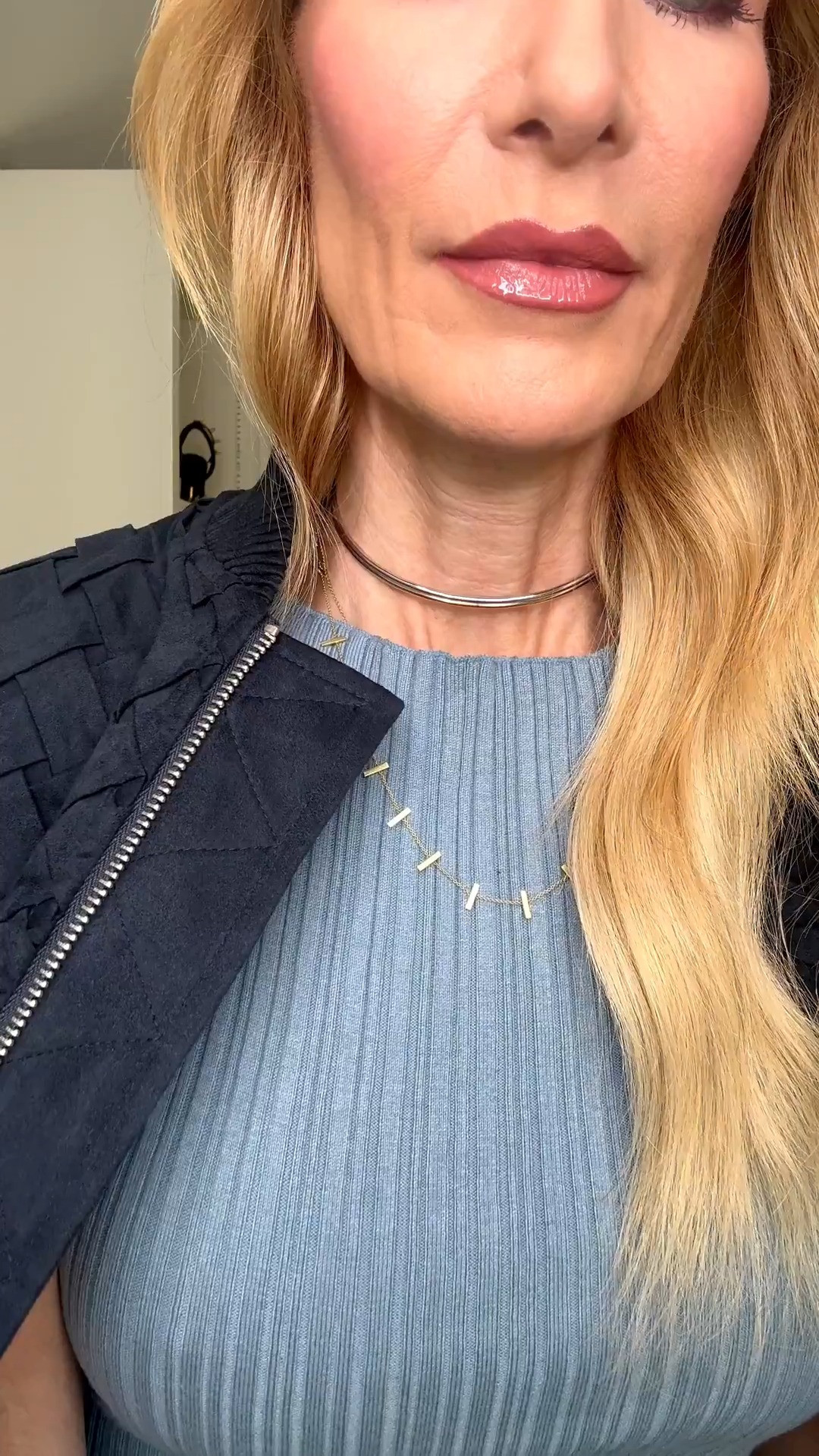 The chicest dress-and-bomber-jacket combination! This flattering Quince midi dress paired with a navy bomber creates an elevated look that’s perfect for transitioning into fall. I’m wearing an XS in the dress and bomber jacket. 

 #LTKFallStyle #LTKStyleTip #LTKdayinmylife #LTKOver40