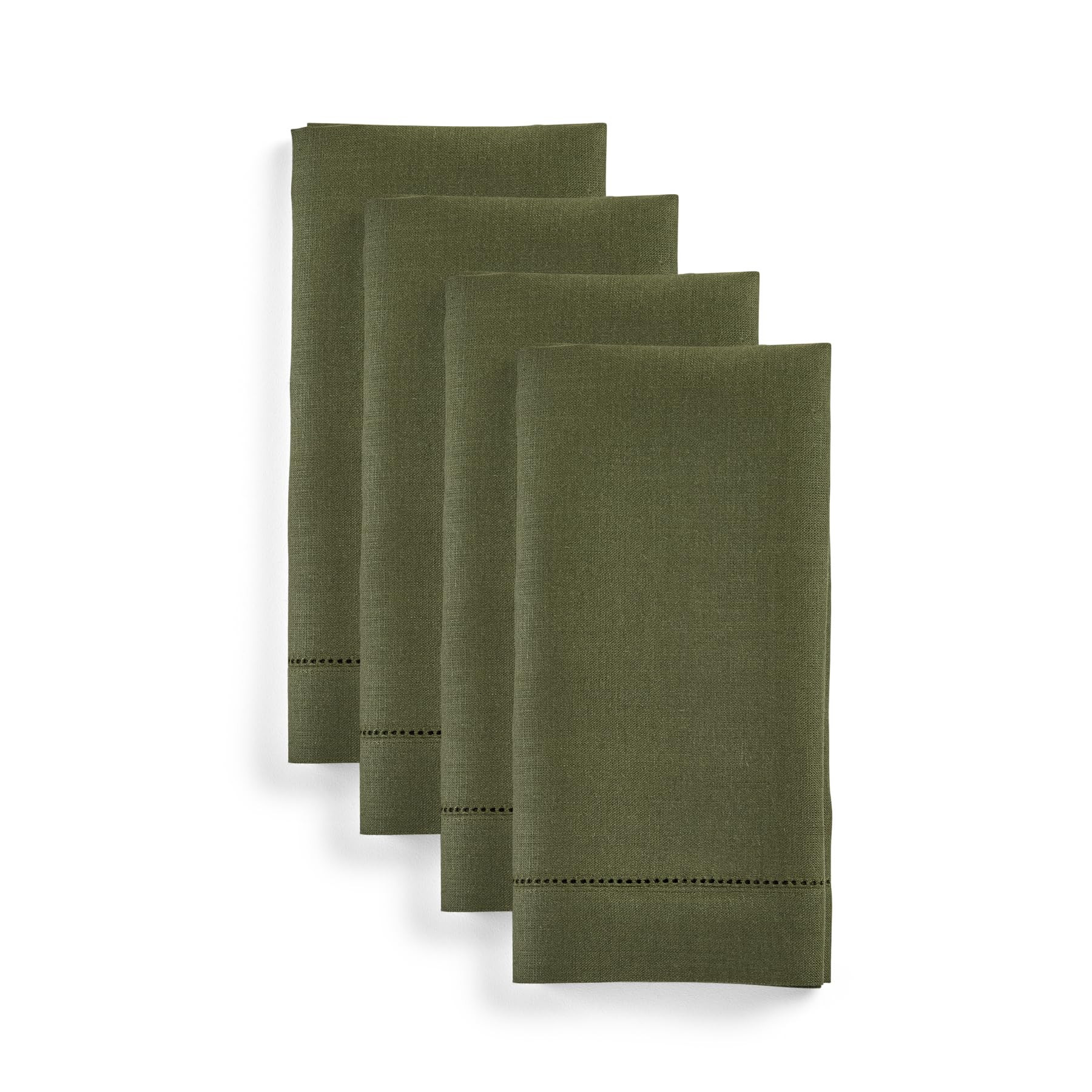 Solino Home Linen Cloth Napkins Set of 4-100% Pure Linen Olive Dinner Napkins 20 x 20 Inch for Fa... | Amazon (US)