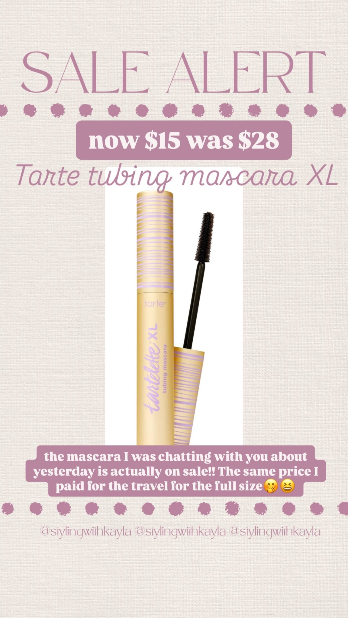 Tarte tubing XL mascara on sale!! I just started using it + love it! It pairs perfectly with their primer👏🏻

#LTKSaleAlert #LTKFindsUnder50 #LTKBeauty