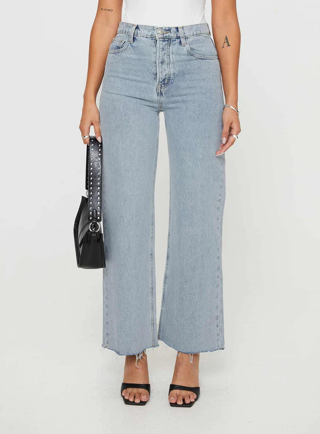 Fawcett Jeans Light Wash Denim | Princess Polly US