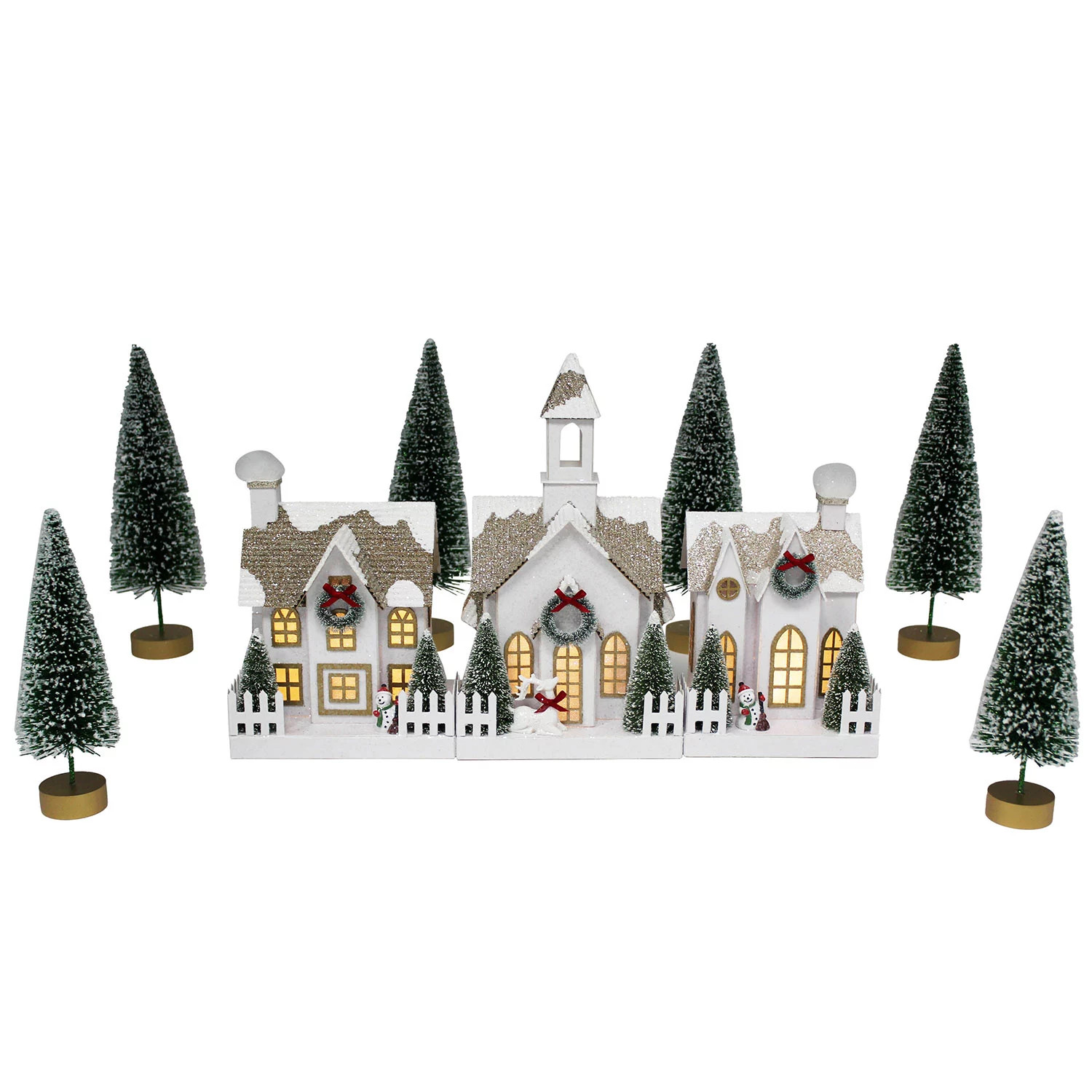 Member's Mark Pre-Lit White Village, 9 pc. | Sam's Club