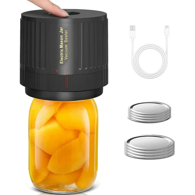 Electric Mason Jar Vacuum Sealer, Vacuum Sealer Kit for Wide-Mouth & Regular-Mouth Mason Jars, fo... | Walmart (US)