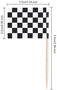 Senkary 100 Pack Checkered Racing Flag Picks Food Fruit Toothpick Flag Party Cupcake Toppers Deco... | Amazon (US)