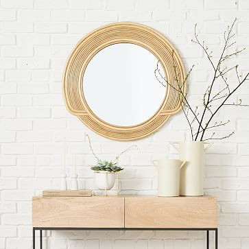 Desert Sun Mirror - Natural Cane | West Elm (US)