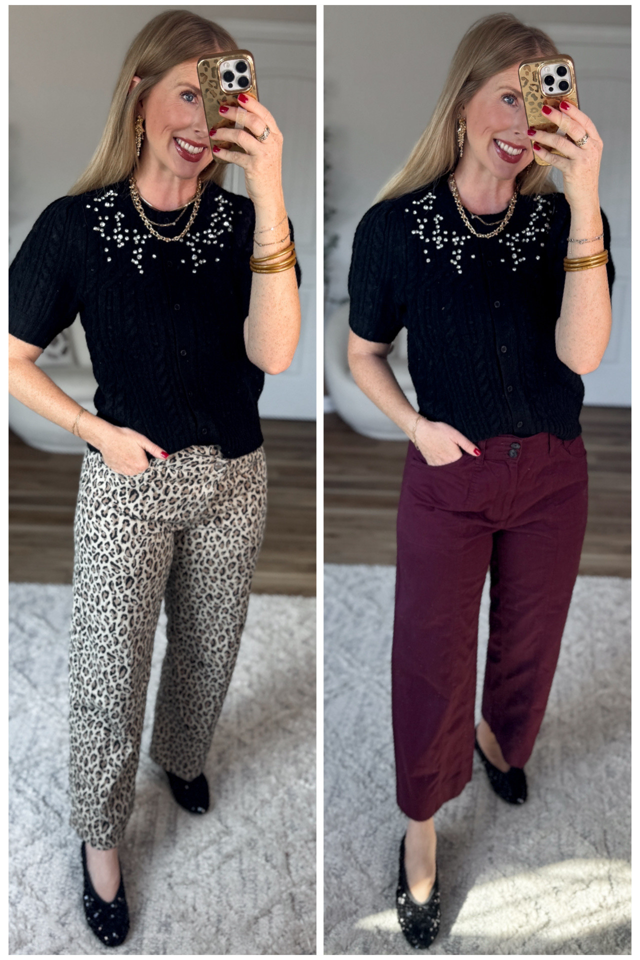 2 ways to style this embellished sweater from Walmart!