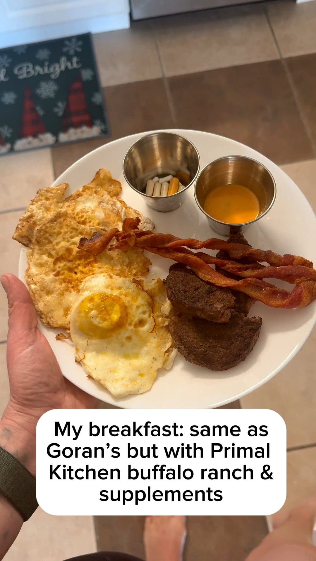 Goran and I kicked off the morning with a fully carnivore spread: crispy bacon, eggs, juicy burger patties, and he had some of my Buttermilk Ranch, recipe is in my new book Complete Carnivore 🤤 (If you haven’t made this yet… you need to!)

I used a little Primal Kitchen Buffalo Ranch on the side because I don’t eat conventional dairy. And of course—supplements ✔️ (Everything I take is linked over on my LTK, which you can also access through a link in my bio!)

📘 BLACK FRIDAY DEAL: My book Complete Carnivore is on MAJOR sale right now (40% off!) and it’s linked right in my bio. If you’ve been waiting to grab it, today is the day!

Fueling the morning right 🥓🍳🥩✨#carnivore #carnivorediet #carnivorelifestyle #carnivorewoman #animalbased #meat #carnivorerecipes

#LTKdayinmylife #LTKCyberWeek #LTKGiftGuide