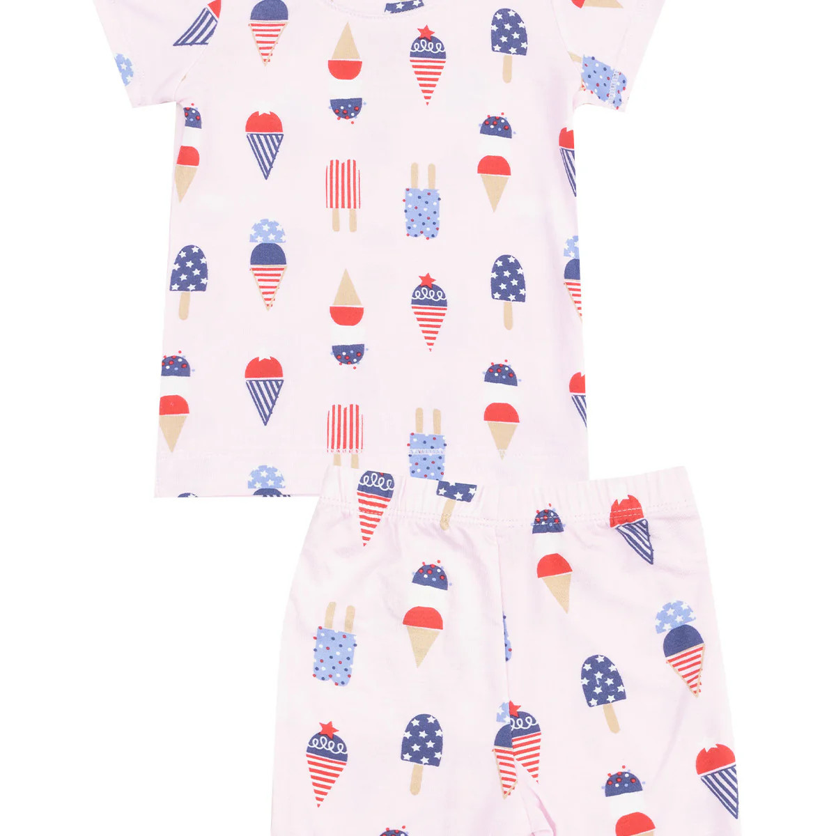 2-Piece Short Loungewear Set, American Ice Cream Pink | SpearmintLOVE