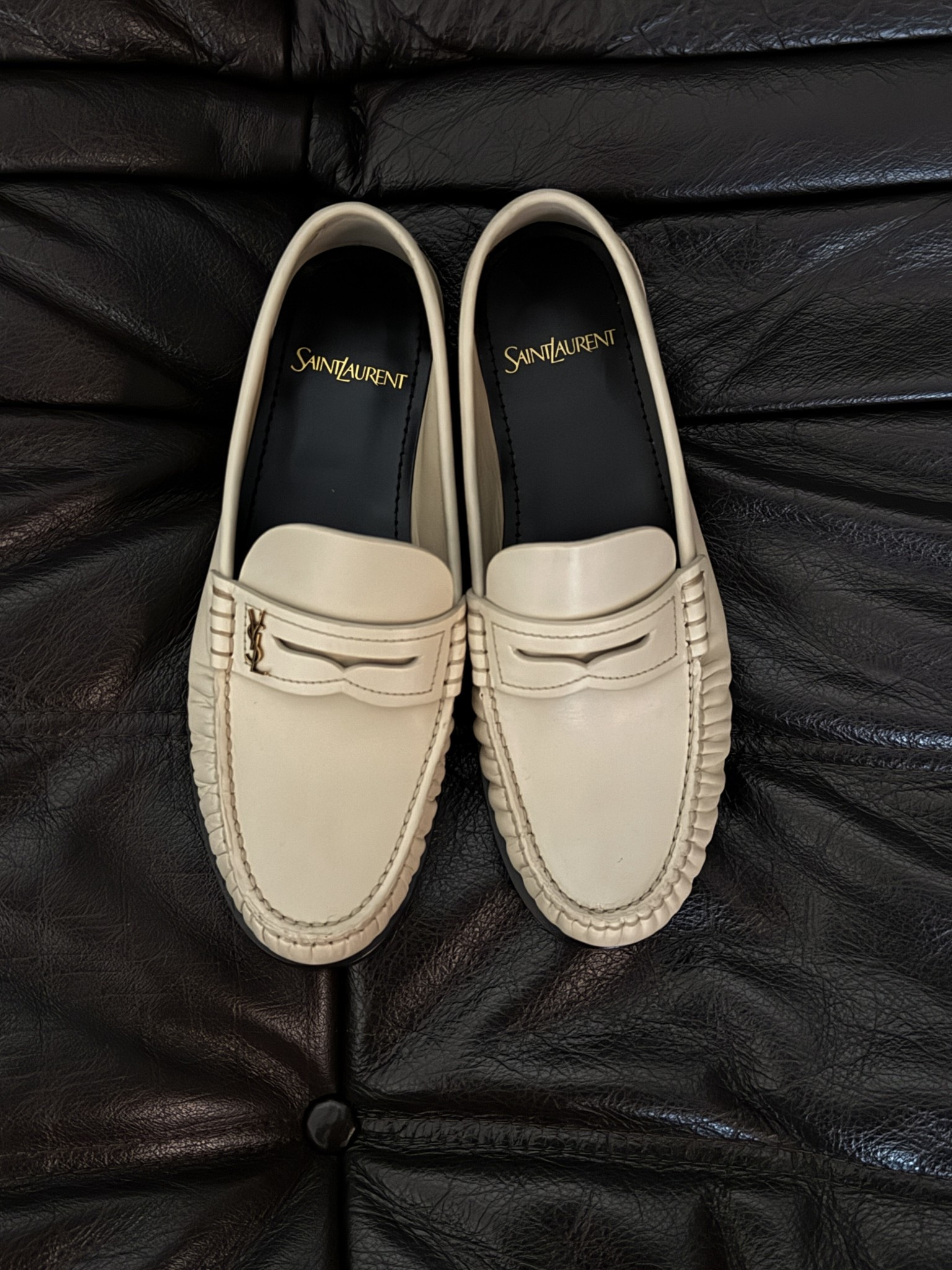 Cream leather loafers   

#LTKspring #LTKsummer #LTKshoes