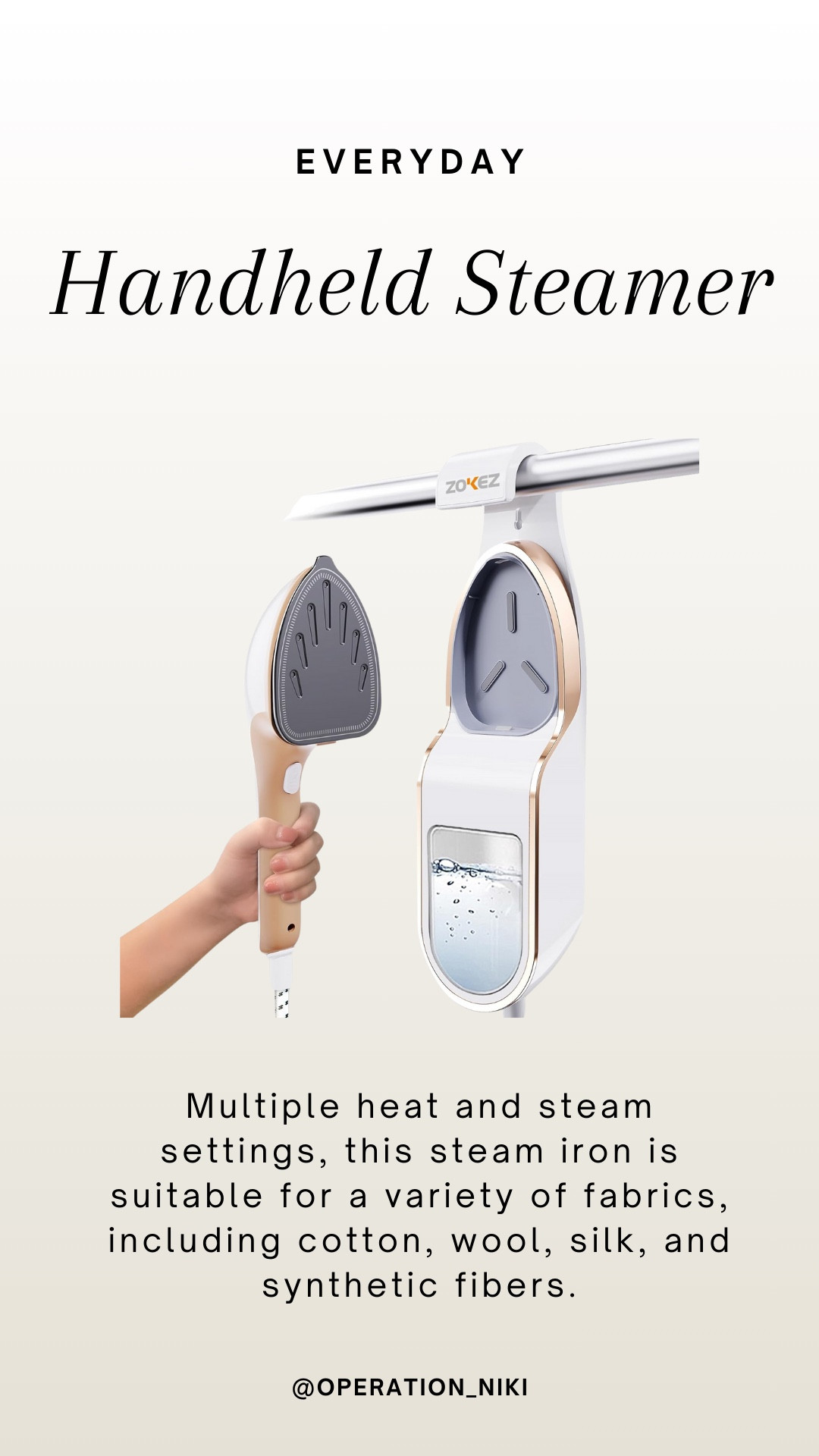 
Sharing my daily favorite that keeps me feeling refreshed ✨ A travel-size steamer for on-the-go freshness, Linked all my essentials to make your routine easier too! 🌿💧 Follow for more @OPERATION_NIKI on IG, TikTok, & Facebook sahm, amazon finds, home essentials, beauty closet, mom bag, organized home, mom purse, cleaning must haves, cleaning tips, organization, holiday bag, bedroom clean, cleaning, organization, cleaning tools, house clean, odors, house spray, winter beauty, self care

#LTKStyleTip #LTKFindsUnder100 #LTKHome