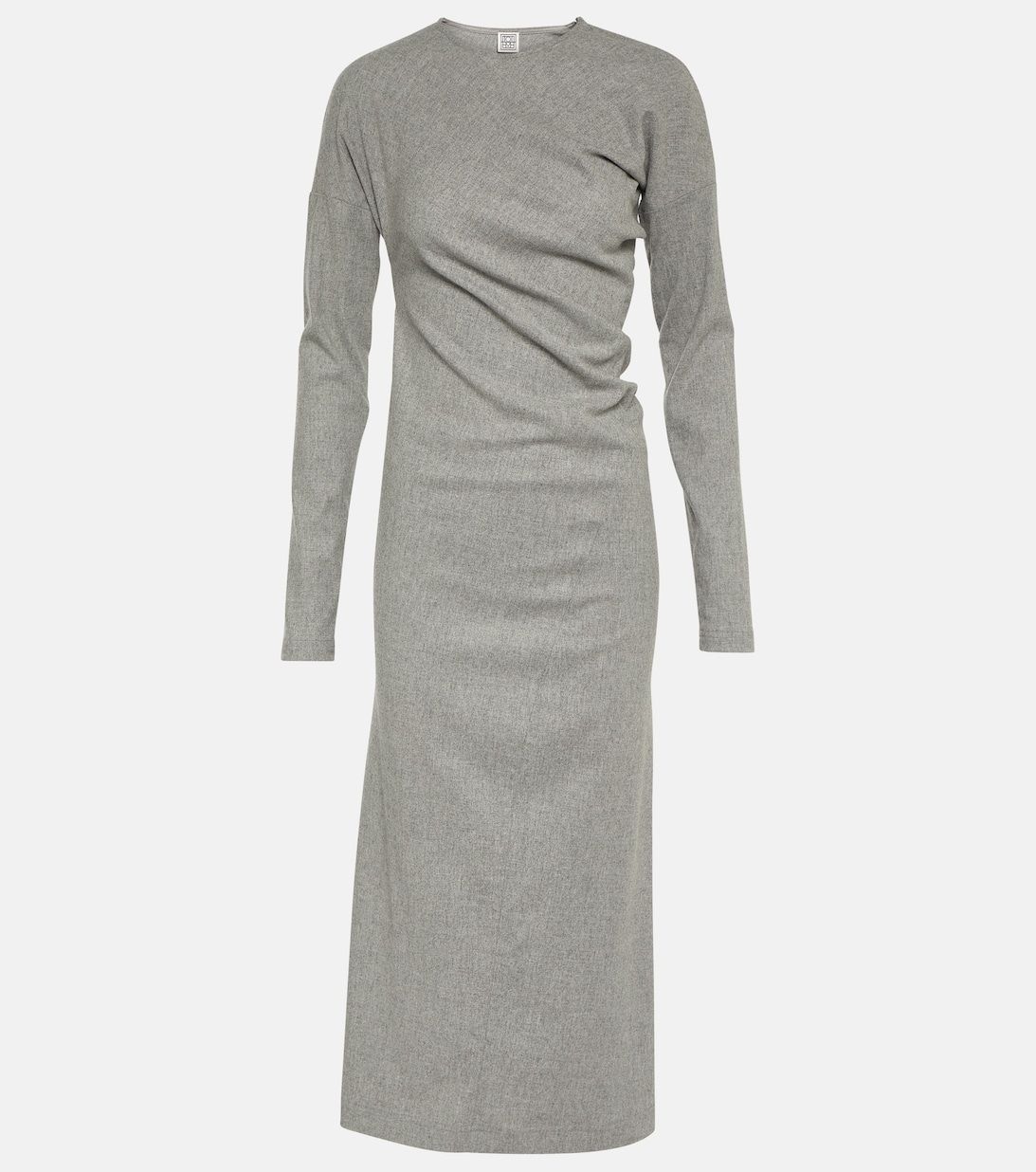 Wool-blend flannel midi dress | Mytheresa (US/CA)
