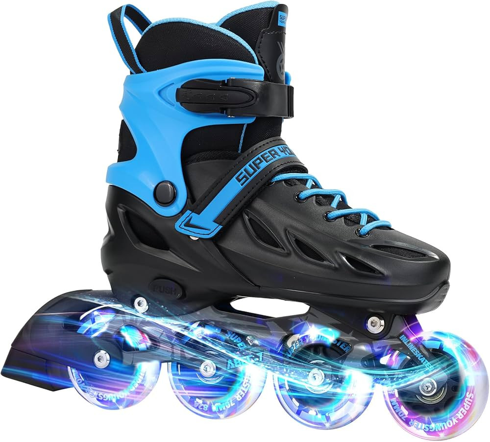 Adjustable Inline Skates for Boys Girls Ages 4-12 with Light Up Wheels, Roller Skates Blades for ... | Amazon (US)