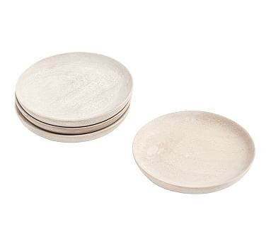 Chateau Acacia Wood Coasters, Set of 4 - White Washed | Pottery Barn (US)