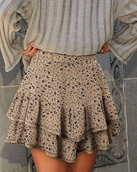 onlypuff Flowy Shorts for Womens Ruffle Skorts Mini Skirts High Waisted Teen Gilrs Tennis Skort C... | Amazon (CA)