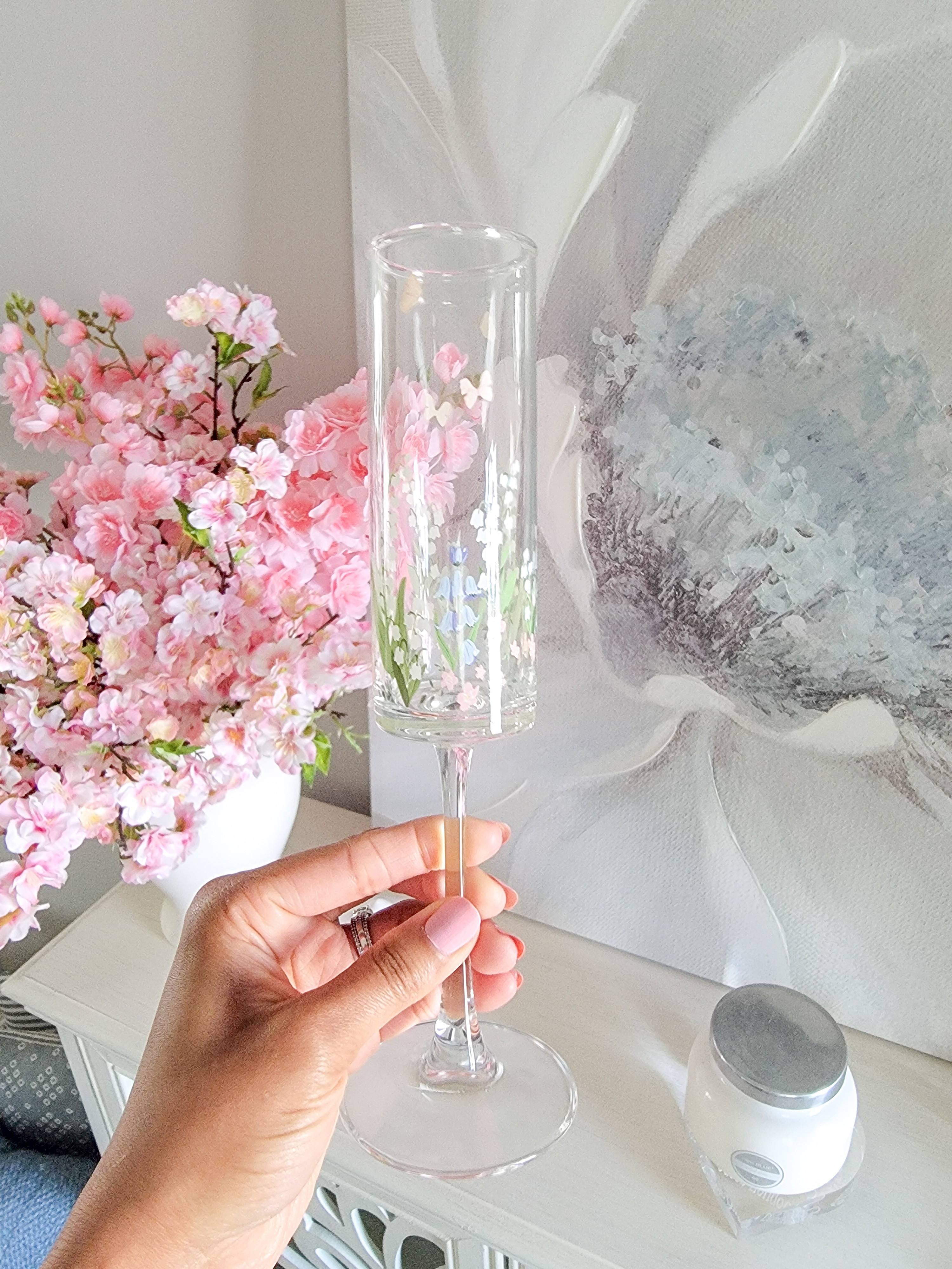 Pretty cylinder champagne flute. Comes in a set of 2. Perfect for a spring and Easter tablescape. 🌷🌿🌸

#LTKSeasonal #LTKSpringSale #LTKHome