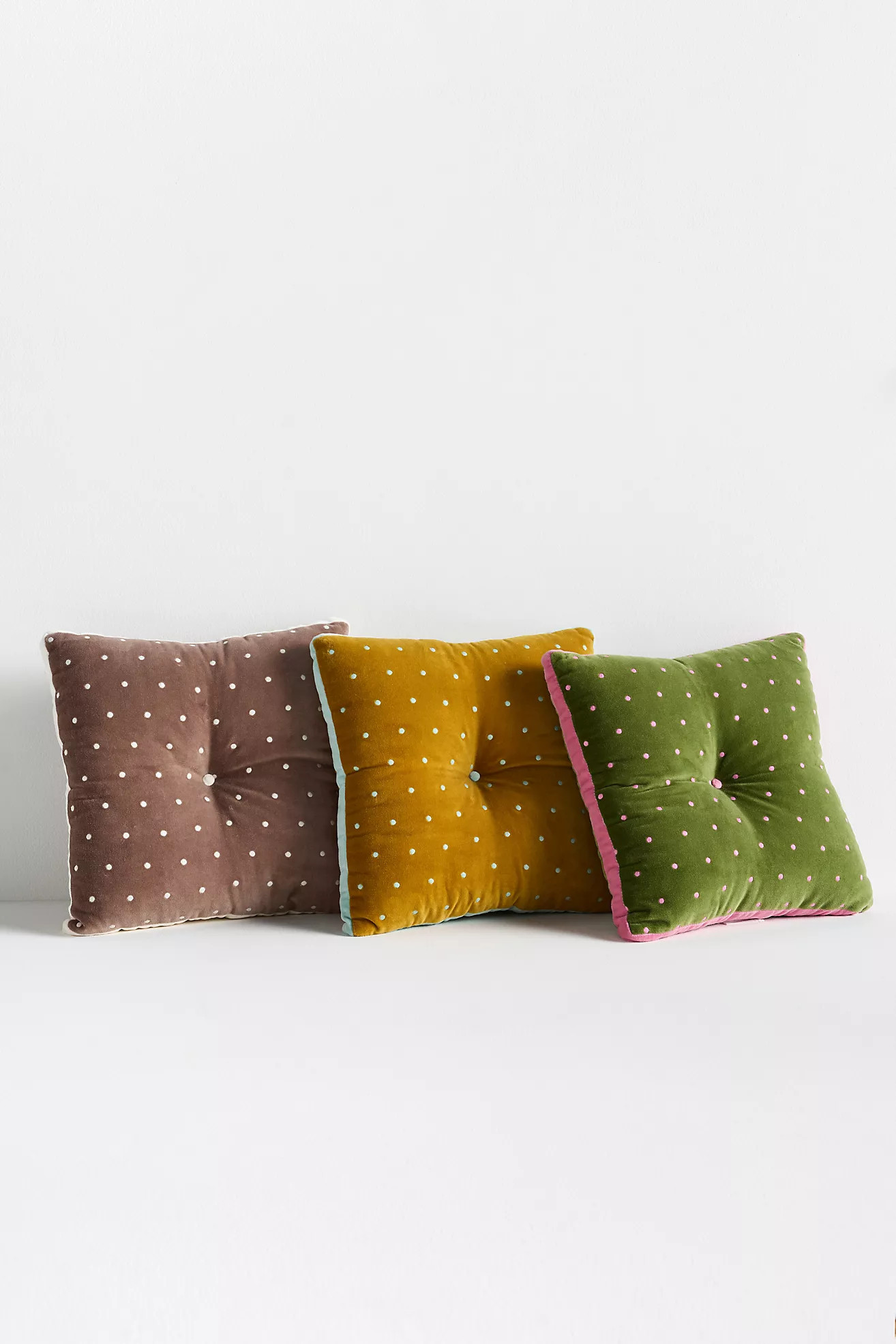 Trova Velvet Polka Dot Pillow | Anthropologie (US)