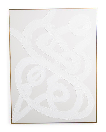 30x40 Tonal Plaster Loops Painting With Gold Frame | TJ Maxx