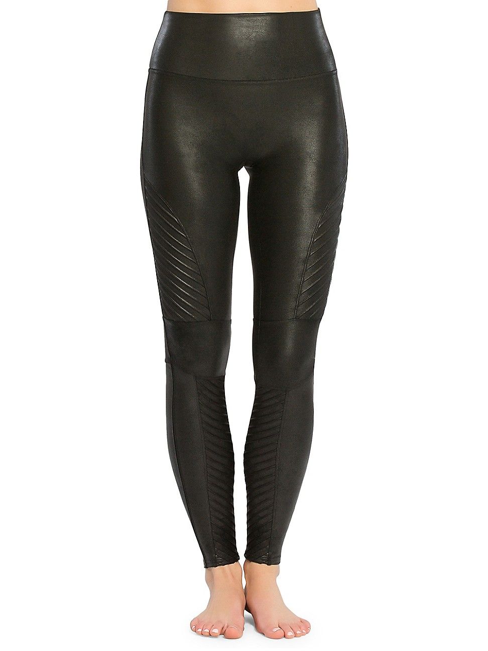 Women's Faux Leather Moto Leggings - Very Black - Size Large | Saks Fifth Avenue