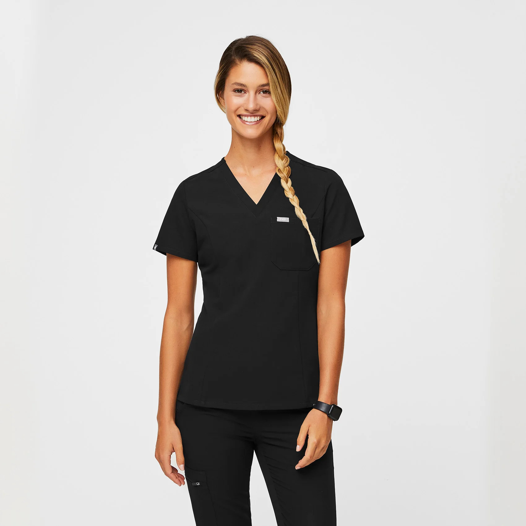 Women’s Slim Catarina One-Pocket Scrub Top™ - Black · FIGS | FIGS