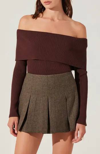 ASTR the Label Foldover Off the Shoulder Rib Sweater | Nordstrom | Nordstrom