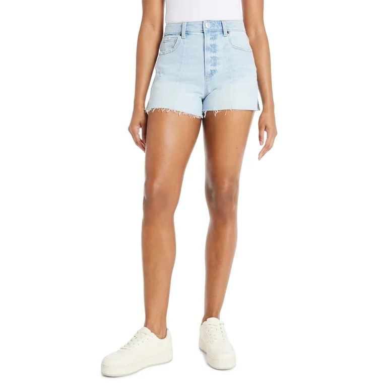 No Boundaries Juniors Seamed Denim Shorts, Sizes 1-21 | Walmart (US)