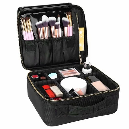 Akoyovwerve Professional Portable Makeup Bag Travel Makeup Train Case Organizer Makeup Storage Boxes | Walmart (US)