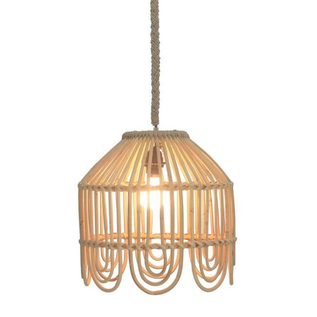 Natural Rattan Scalloped Belden Pendant Lamp | World Market