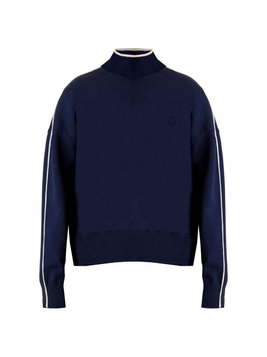 Framed Knit Mock Neck Sweater | Saks Fifth Avenue