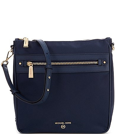 Michael Kors Jet Set Charm Large North South Nylon Crossbody Bag - Navy | Dillard's