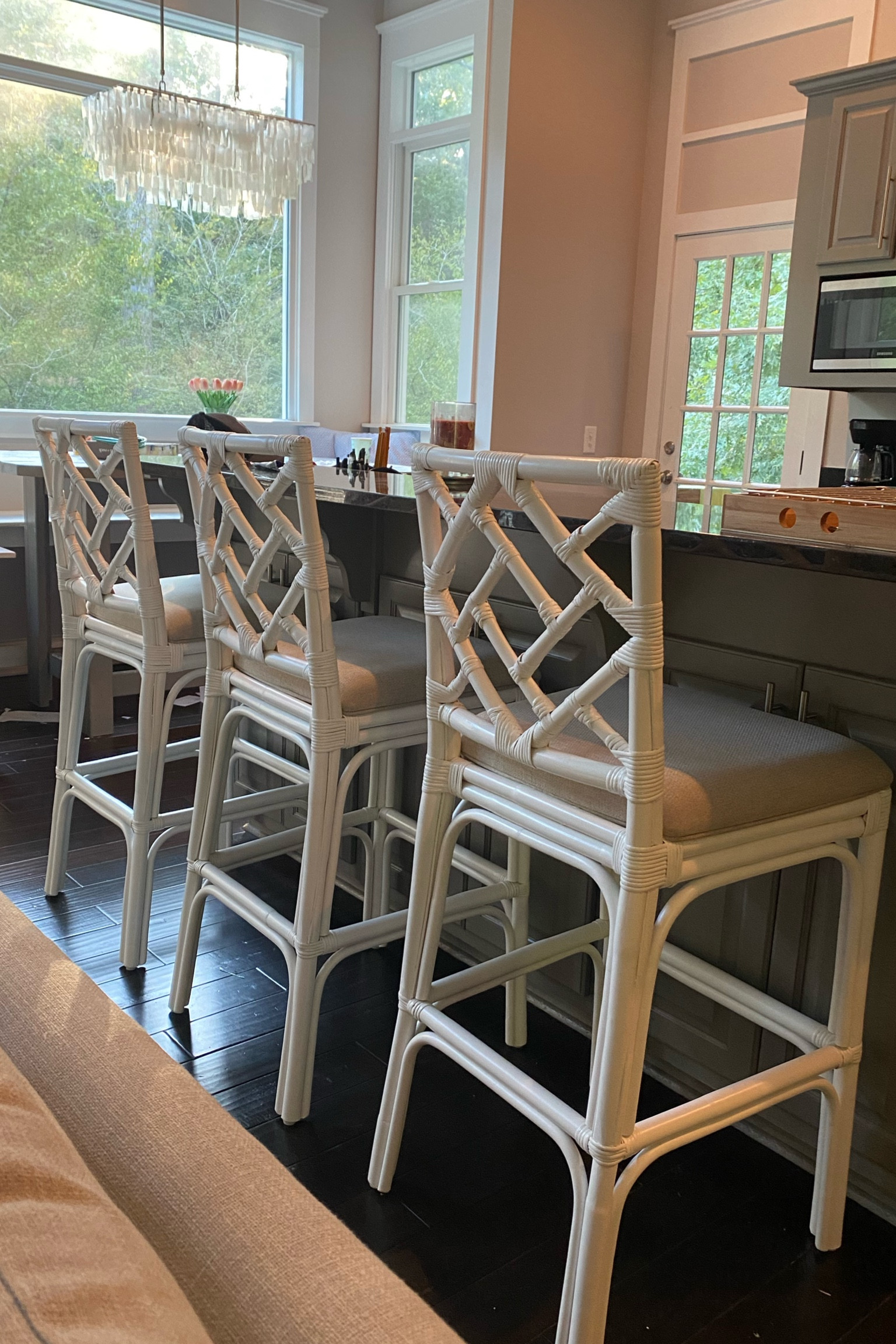 my new chippendale bamboo rattan style bar stools 🤍

#LTKSale #LTKhome #LTKsalealert