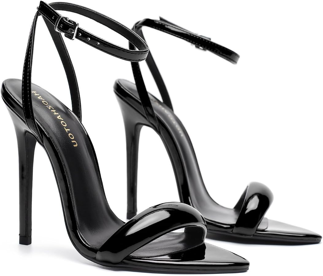 Womens Strappy Sandals for Women Lace Up Heels Sexy Stiletto High Heeled | Amazon (US)
